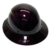 Load image into Gallery viewer, Custom Translucent Purple Lift DAX Carbon Fiber HDC-15KG Full Brim Hard Hat
