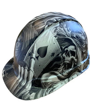 Load image into Gallery viewer, Custom Hydro Dipped Hard Hat Ridgeline Cap Style White Ace Of Skulls Vented
