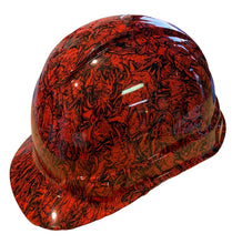 Load image into Gallery viewer, Custom Hard Hat Red Dragons Vented Ridgeline Cap Style
