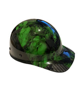 Load image into Gallery viewer, Custom Hydro Dipped Black and Green Lost Souls Lift Fifty 50 Carbon Fiber HDC50C-19OC Cap Style Hard Hat
