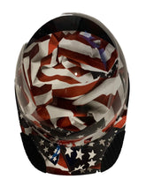 Load image into Gallery viewer, Custom Hydro Dipped Black and White American Flags Lift DAX Fifty 50 Carbon Fiber HDC50C-19OC Cap Style Hard Hat
