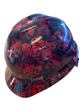 Load image into Gallery viewer, Custom Hard Hat Kandy Red gangsta Hydro Dipped MSA VGard Cap Style
