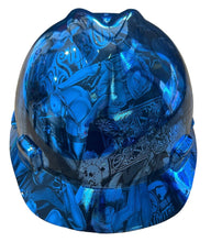 Load image into Gallery viewer, Hard Hat MSA V-Gard Cap Style Custom Chrome Kandy Blue Naughty Boy

