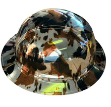 Load image into Gallery viewer, Custom Ridgeline Full Brim Hard Hat Chrome Cow Print
