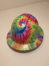 Load and play video in Gallery viewer, Custom Hydro Dipped Hard Hat Ridgeline Full Brim Custom Light Tie Dye
