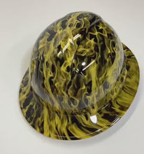 Load and play video in Gallery viewer, Hard Hat Ridgeline Full Brim Custom Yellow Flames
