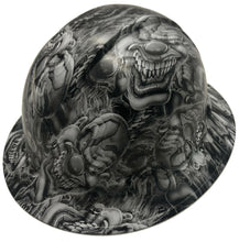 Load image into Gallery viewer, Hydro Dipped Hard Hat Ridgeline Full Brim Custom White Boss Skulls
