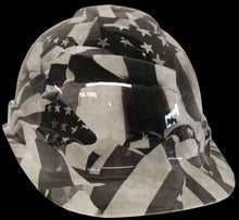 Load image into Gallery viewer, Hydro Dipped Hard Hat Ridgeline Cap Style Custom White Midnight Flags
