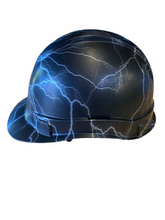 Load image into Gallery viewer, Custom Hydro Dipped Hard Hat Silver Lightning Cap Style
