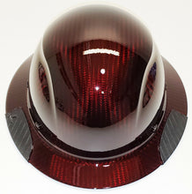 Load image into Gallery viewer, Custom Translucent Red Carbon Fiber Lift DAX Carbon Fiber HDC-15KG FB Hard Hat

