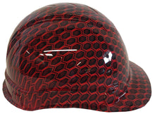 Load image into Gallery viewer, Custom Hydro Dipped Hard Hat High Gloss Red Honeycomb Hex
