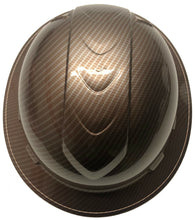 Load image into Gallery viewer, Hydro Dipped Hard Hat Ridgeline Full Brim Copper Metalic True Weave Carbon Fiber

