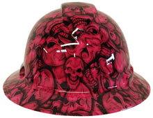 Load image into Gallery viewer, Hydro Dipped Hard Hat Ridgeline Full Brim Custom Pink Insanity Skulls
