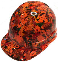 Load image into Gallery viewer, Hydro Dipped Hard Hat Ridgeline Cap Style Custom HiVis Orange Sticker Bomb
