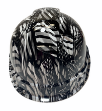 Load image into Gallery viewer, Custom Hydro Dipped Hard Hat Ridgeline Cap Style Green American Flags

