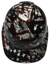 Load image into Gallery viewer, Hydro Dipped Custom Hard Hat Ridgeline Cap Style Fantasy Chic American Flags
