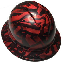 Load image into Gallery viewer, Hydro Dipped Hard Hat Ridgeline Full Brim Custom Red Midnight American Flag
