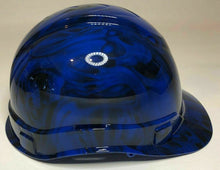 Load image into Gallery viewer, Custom Hydro Dipped Hard Hat Ridgeline Cap Style Blue No Evil Skulls
