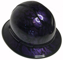 Load image into Gallery viewer, Hydro Dipped Hard Hat Ridgeline Full Brim Custom Plum Purple Insanity Skulls
