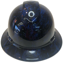 Load image into Gallery viewer, Custom Hydro Dipped Hard Hat Ridgeline Full Brim Blue Gambler
