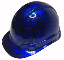 Load image into Gallery viewer, Custom Hydro Dipped Hard Hat Ridgeline Cap Style Kandy Blue Graffiti
