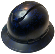 Load image into Gallery viewer, Custom Hydro Dipped Hard Hat Ridgeline Full Brim Blue Gambler

