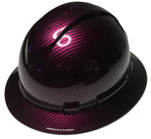 Load image into Gallery viewer, Hydro Dipped Custom Hard Hat Ridgeline Full Brim Wild Cherry Kandy Carbon Fiber
