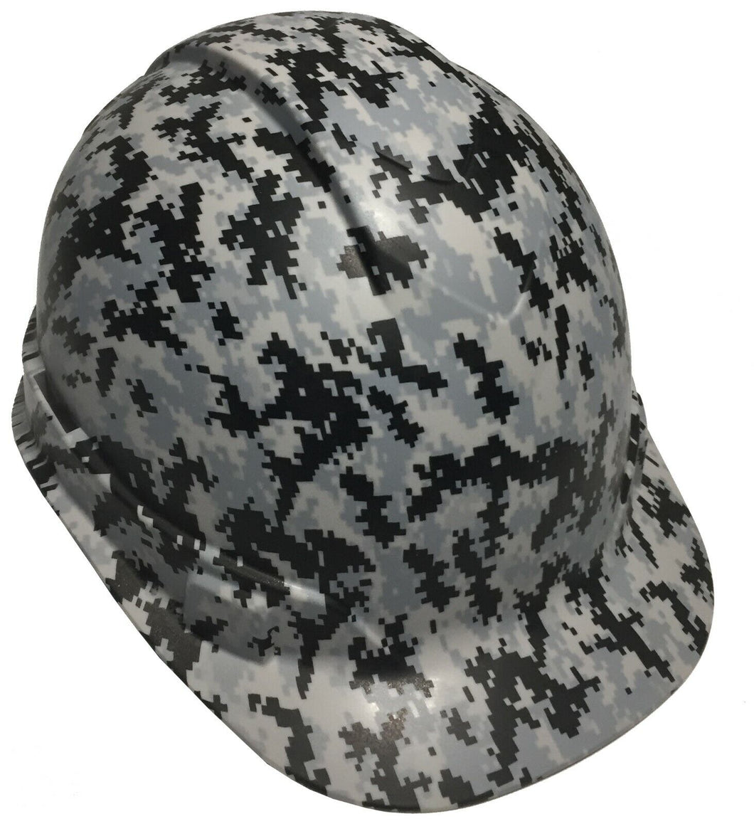 Hydro Dipped Hard Hat Ridgeline Cap Style Custom Light Gray Digital Camo