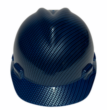 Load image into Gallery viewer, Hydro Dipped Hard Hat MSA V-Gard Cap Style Teal Blue Carbon Fiber High Gloss
