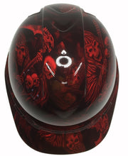 Load image into Gallery viewer, Hydro Dipped Hard Hat Ridgeline Cap Style Custom Red Reaper
