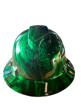 Load image into Gallery viewer, Hard Hat Ridgeline Full Brim Custom Kandy Green Reaper Hydro Dipped
