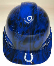 Load image into Gallery viewer, Custom Hydro Dipped Hard Hat Ridgeline Cap Style Blue No Evil Skulls
