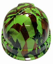 Load image into Gallery viewer, Custom Hydro Dipped Hard Hat Ridgeline Cap Style Green American Flags
