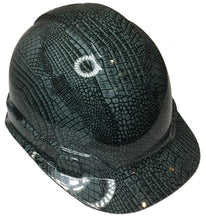 Load image into Gallery viewer, Hydro Dipped Hard Hat Ridgeline Cap Style Custom Slate Gray Gator Skin
