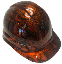 Load image into Gallery viewer, Custom Hydro Dipped Hard Hat Ridgeline Cap Style Kandy Orange Gambler
