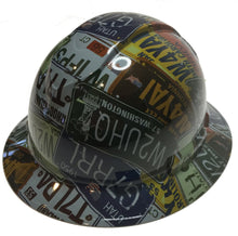 Load image into Gallery viewer, Hydro Dipped Hard Hat Ridgeline Full Brim Custom Slate Gray License Plates
