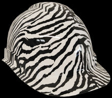 Load image into Gallery viewer, Hydro Dipped Hard Hat Ridgeline Cap Style Custom White Zebra
