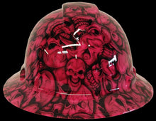 Load image into Gallery viewer, Hydro Dipped Hard Hat Ridgeline Full Brim Custom Pink Insanity Skulls
