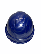 Load image into Gallery viewer, Hard Hat Ridgeline Cap Style Custom Blue Carbon Fiber Vented
