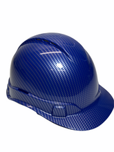 Load image into Gallery viewer, Hard Hat Ridgeline Cap Style Custom Blue Carbon Fiber Vented
