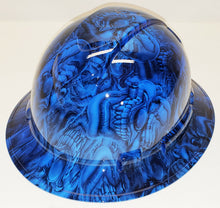 Load image into Gallery viewer, Hydro Dip Hard Hat Boss Skulls Kandy Blue Pyramex Ridgeline Protective
