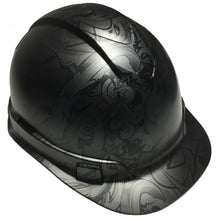 Load image into Gallery viewer, Hydro Dipped Hard Hat Ridgeline Cap Style Custom Metallic Graphite Graffiti
