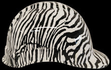 Load image into Gallery viewer, Hydro Dipped Hard Hat Ridgeline Cap Style Custom White Zebra
