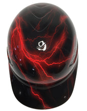 Load image into Gallery viewer, Custom Hydro Dipped Bump Cap Red Lightning High Gloss
