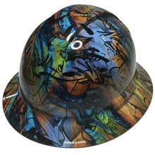 Load image into Gallery viewer, Hydro Dipped Hard Hat Ridgeline Full Brim Custom Slicked Out Graffiti
