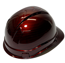 Load image into Gallery viewer, Custom Hard Hat Hydro Dipped Carbon Fiber Kandy Red Ridgeline Vented Cap Style
