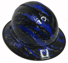 Load image into Gallery viewer, Hydro Dipped Hard Hat Ridgeline Full Brim Custom Dark Blue Marble Splash
