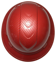 Load image into Gallery viewer, Hydro Dipped Hard Hat Ridgeline Full Brim Custom Red Carbon Fiber
