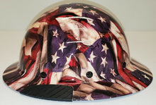 Load image into Gallery viewer, Custom Hydro Dip Respect Flags Lift DAX Fiber HDF-15WG Full Brim Hard Hat

