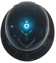 Load image into Gallery viewer, Custom Hydro Dipped Hard Hat Ridgeline Full Brim Light Blue Kandy Carbon Fiber
